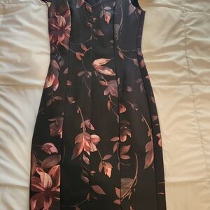 Floral Black Dress